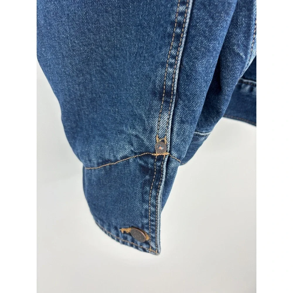 LUCKY BRAND Denim Trucker Jacket Mens XXL Button Up Corduroy Collar - Picture 7 of 15